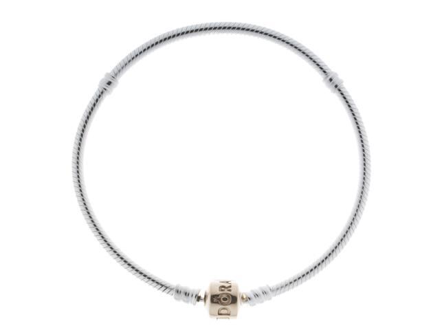 PANDORA Sterling Silver 7.9 Charm Bracelet with 14k Gold Bead Clasp'