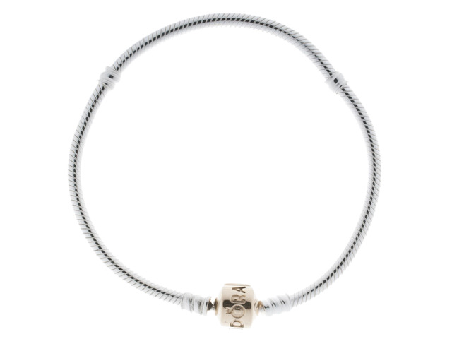 PANDORA Sterling Silver 7.5 Charm Bracelet w/ 14k Gold Clasp 590702HG-19'