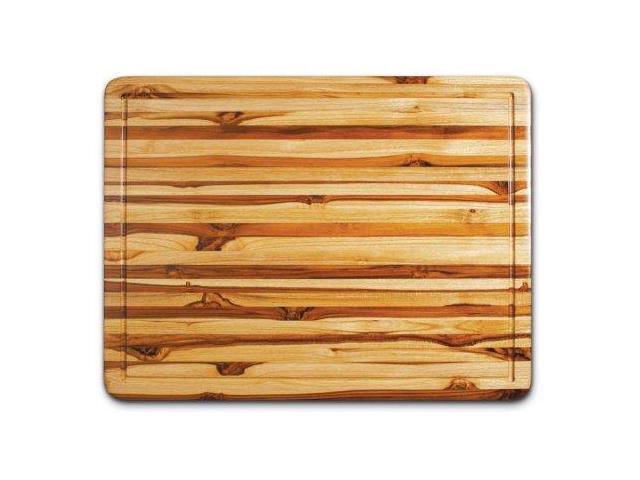 Rectangle Edge Grain Cutting Board with Hand Grip and Juice Canal 24' x 18' x 1.5'