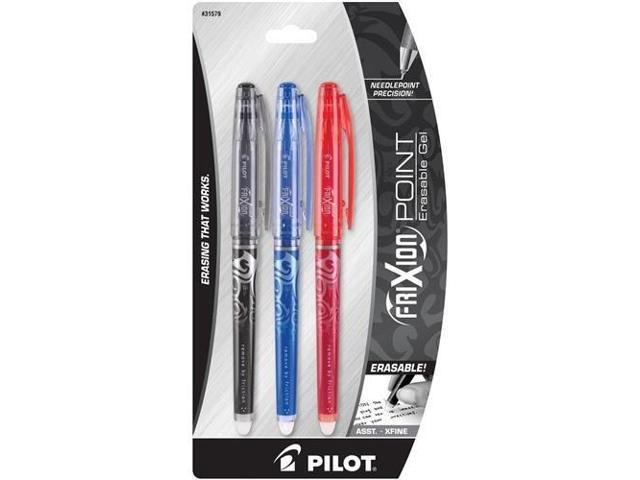 Frixion Extra Fine Point Erasable Gel Pens 3/Pkg-Black/Blue/Red