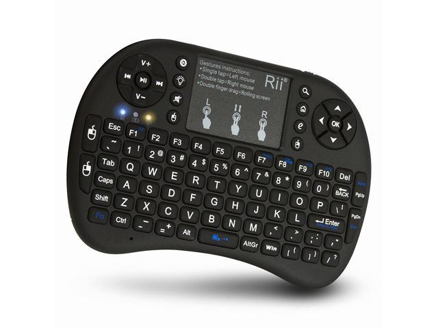 Rii i8+ Mini Bluetooth Keyboard with Touchpad & QWERTY Keyboard, Backlit Portable Wireless Keyboard for Smartphones.