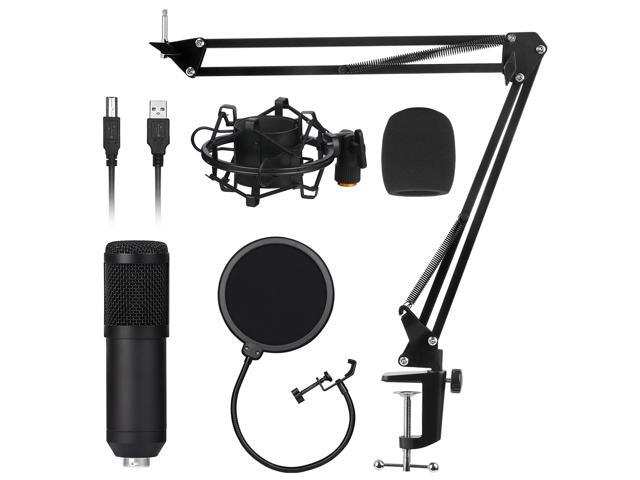 USB Condenser Microphone Kit 192kHZ/24bit Plug & Play Computer PC Microphone Studio Streaming Cardioid Mic for Recording Broadcasting YouTube Gaming