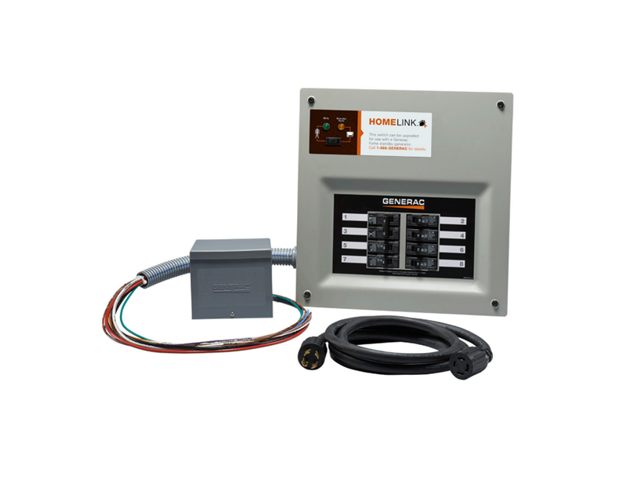 Generac 30 Amp indoor transfer switch kit for 8-10 circuit Model# 6853