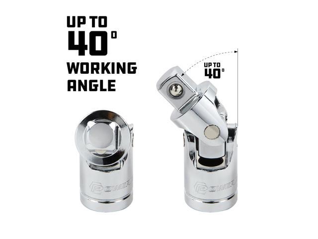 Powerbuilt 7 Piece Socket Adapter & Universal Joint Set - 640859