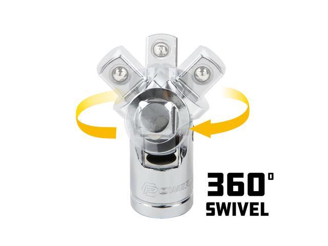 Powerbuilt 7 Piece Socket Adapter & Universal Joint Set - 640859