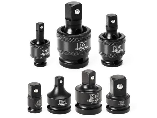 Powerbuilt 7 Piece Impact Universal Joint and Adapter Set - 647095