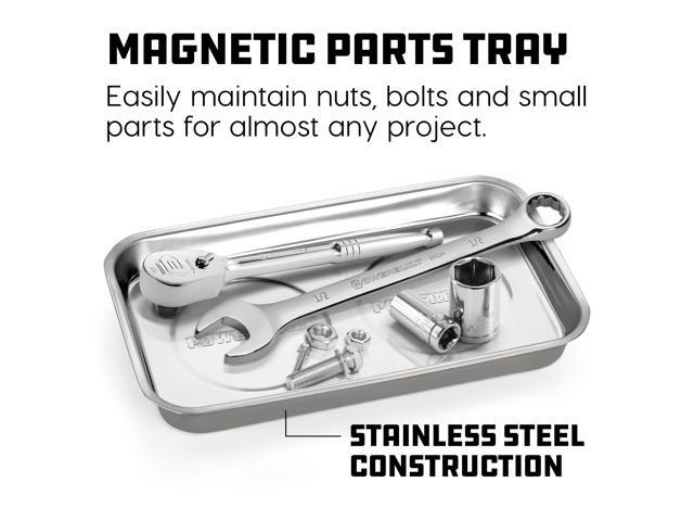 Powerbuilt Magnetic Parts Tray Perfect for Nuts, Bolts, & More! - 648357