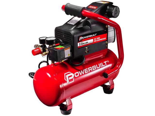 Powerbuilt 3 Gallon Heavy Duty Oil Free Style Air Compressor Kit - 240039