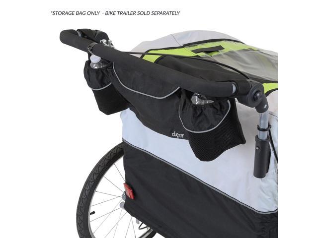 Clevr Bike Trailer Storage Cup Holder Bag Black