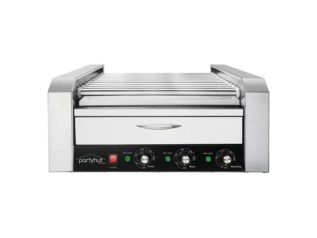 Commercial Hot Dog Machine 11 Roller and 30 Hotdog Grill Cooker with Bun Warmer