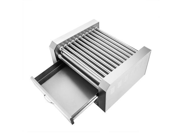 Commercial Hot Dog Machine 11 Roller and 30 Hotdog Grill Cooker with Bun Warmer