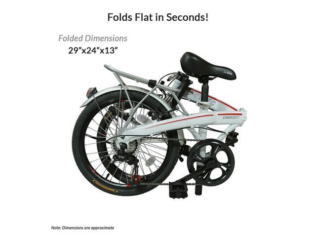 Xspec 20' 7 Speed Folding Compact City Commuter Bike, White