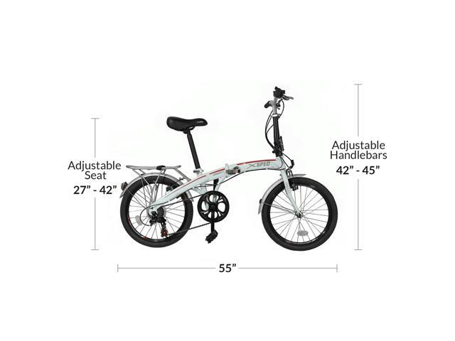 Xspec 20' 7 Speed Folding Compact City Commuter Bike, White