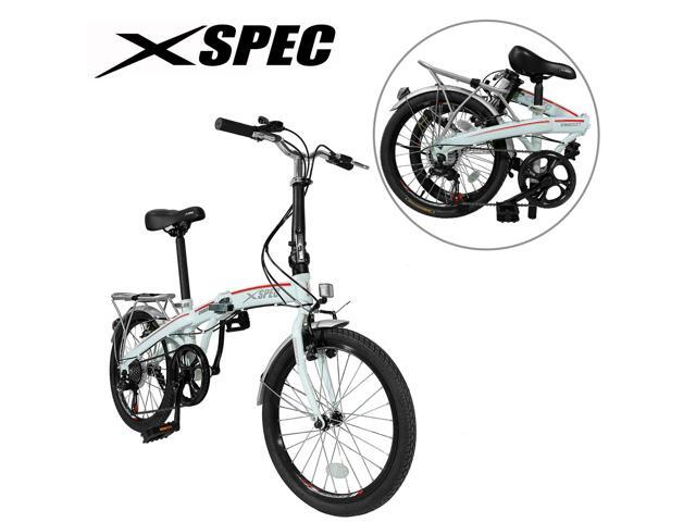 Xspec 20' 7 Speed Folding Compact City Commuter Bike, White