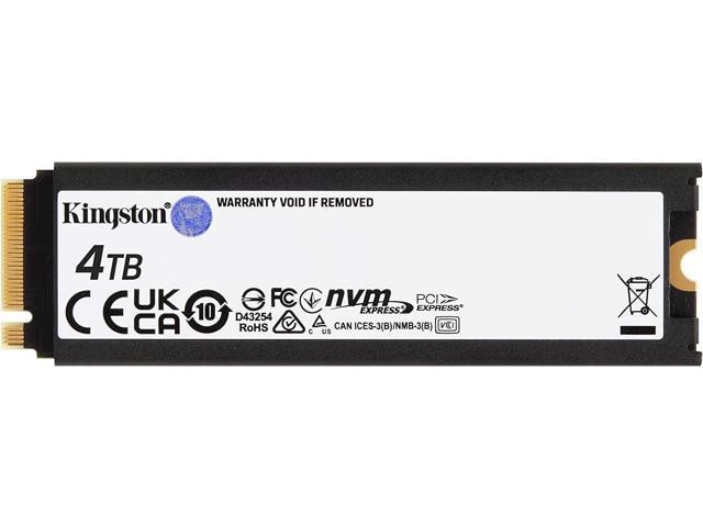 Kingston SFYRDK/4000G Fury Renegade 4TB PCIe Gen 4 NVMe M.2 Internal Gaming SSD with Heat Sink PS5 Ready Up to 7300MB/s