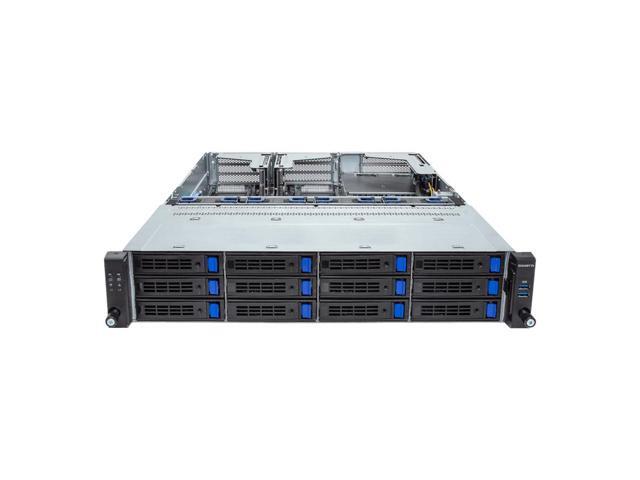 Gigabyte R263-S33 rev. AAF1 2U Rack Server Barebone - 4th/5th Gen Intel xeon Scalable - 3x Gen5 GPUs, 1x Gen3 M.2 Slots, 12 SATA/SAS Bays