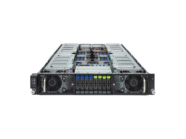 Gigabyte G293-S42 Rev. AAP1 2U Rack Server - 5th/4th Gen Intel Xeon Scalable, Dual CPU, 4+4 2.5 Gen5 NVME/SATA/SAS Slots, 8x PCIe Gen5 GPUs