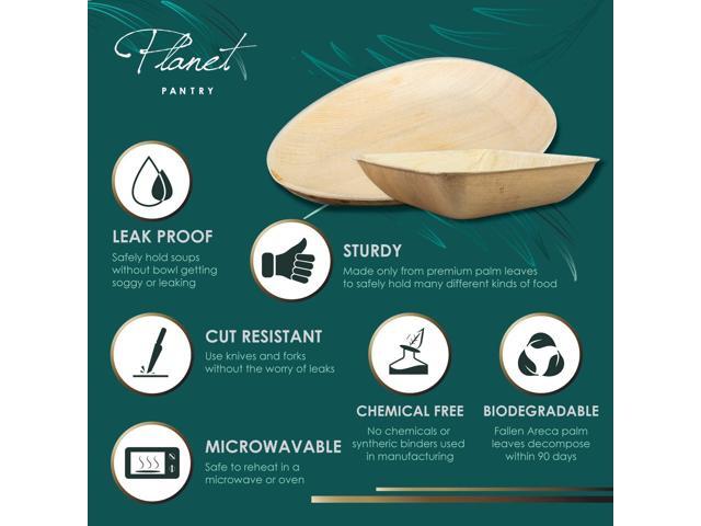 Planet Pantry Party Tableware Pack 25 Pcs - Compostable Biodegradable Plates - 10' & 7' Square Plates, 5' Bowls, Knives & Forks - Disposable Palm...
