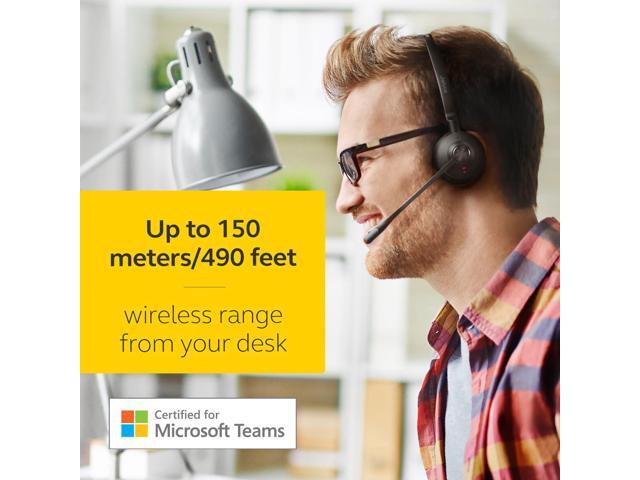 Jabra 9653-553-125 Engage 65 SE Wireless Headset, Single-Ear( Mono),Advanced Noise-Cancelling Microphone- Black