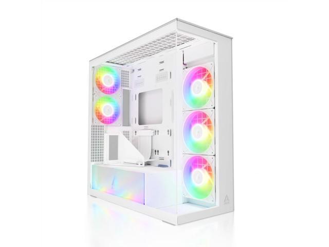 Arctic ACPCC00014A Xtender PC Case-Mid Tower-Tempered Glass Panel-Included A-RGB Fans (White)