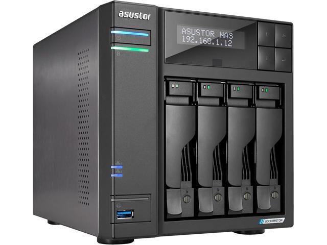 Asustor AS6704T v2 Lockerstor 4 Gen2+ 4 Bay NAS - Quad-Core 2.0GHz CPU - 2x5GbE - 4GB RAM DDR4 - 4x M.2 SSD Slots (Diskless)
