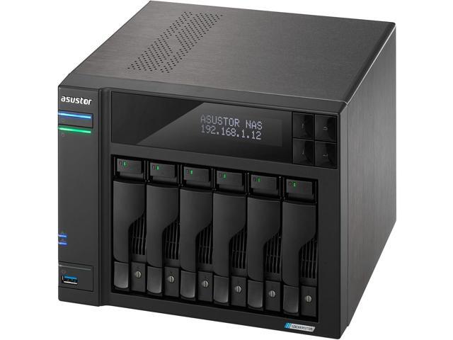 Asustor Lockerstor 6 Gen2+ AS6706T v2 6 Bay NAS - Quad-Core 2.0GHz CPU - Dual 5GbE Ports - 8GB RAM DDR4 - Four M.2 SSD Slots (Diskless)