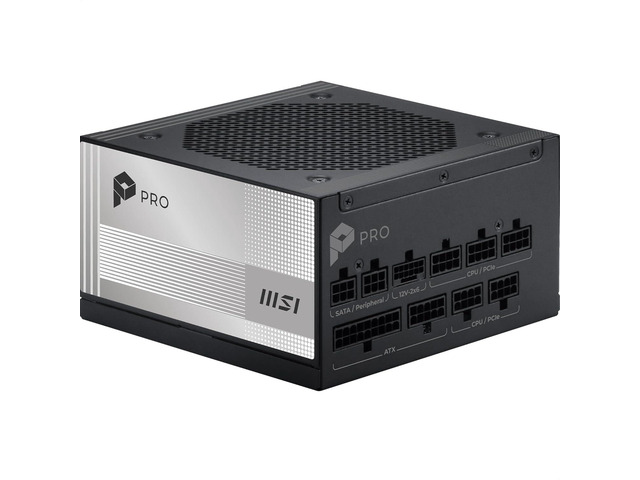 MSI PRO A1000PL PCIE5 Fully Modular 1000W Power Supply, 80+ Platinum, 12V-2x6, ATX 3.1 & PCIe 5.1, 7 Year Warranty