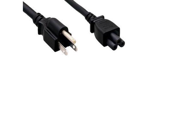 Kentek 3 Feet Ft US AC Power Cord Three Prongs 3 Prong NEMA5-15P/IEC320 C5 18 AWG 10A 125V Black for Notebook Laptop portable projectors LG LCD TV