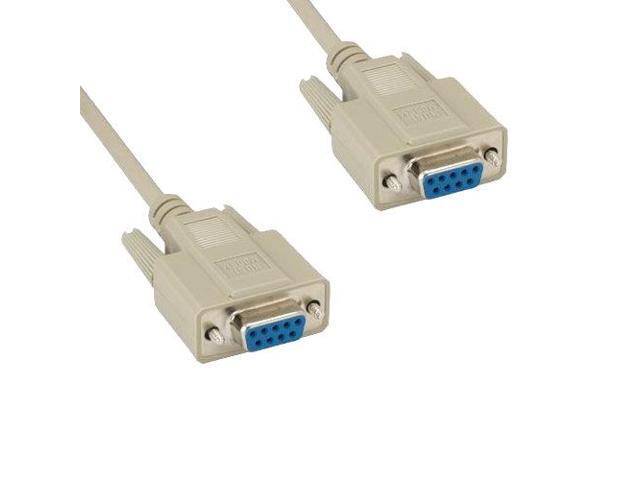 Kentek 6 Feet FT DB9 Null Modem Female to Female Serial Cable Cord 28 AWG RS-232 Crossover 9 Pin F/F Molded D-Sub Port for DTE PC Mac Linux Data...