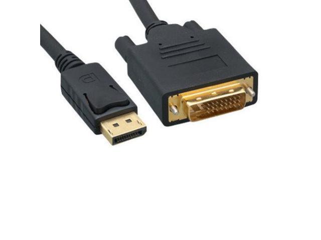 Kentek 15 Feet FT DisplayPort Display Port to DVI digital DVI-D male to male M/M cable cord 28 AWG black DP with latche 1080P PC Mac HDTV Monitor