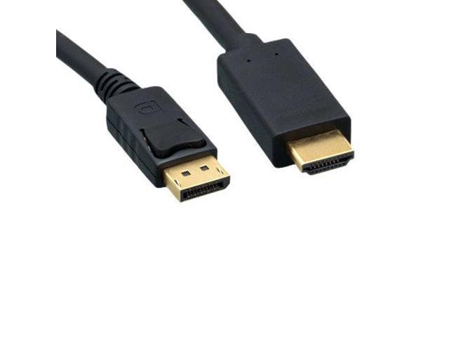 Kentek 15 Feet FT DisplayPort Display Port to HDMI male to male M/M cable cord 28 AWG black DP with latche 1080P PC Mac HDTV Monitor