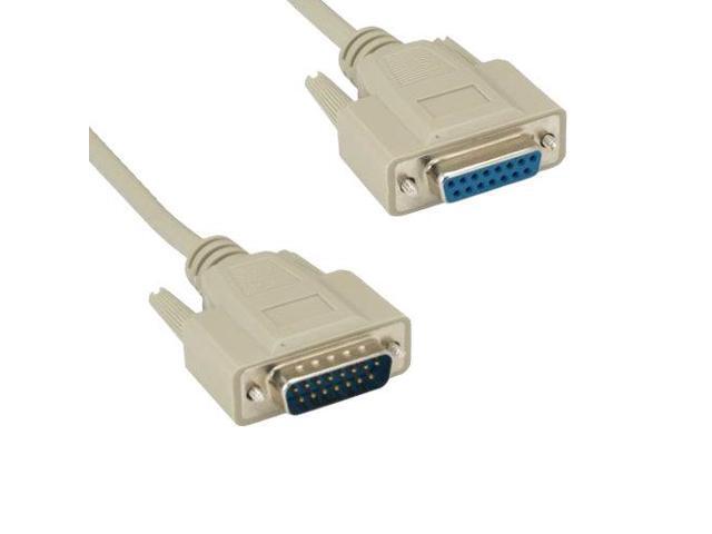 Kentek 6 Feet FT DB15 Monitor Extension Cable Cord Connector 28 AWG Molded Serial RS-232 D-Sub 15 Pin Male to Female M/F for Mac Macintosh VGA...