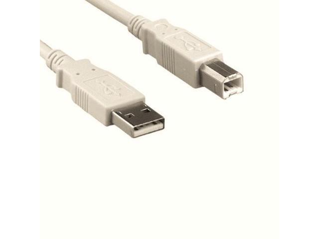 Kentek 10 Feet FT USB 2.0 Type A to B Cable 28 AWG Male High Speed M/M Cord Data Transfer Sync Charge Power For HDD Scanner Printer Modem Camera Beige