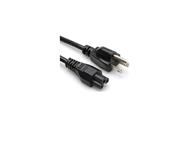 Grandmax 12 FT 3-Prong Grounded Notebook AC Power Cord, NEMA 1-15P to IEC320 C5, 10A/125V, SJT, UL/CSA, Black