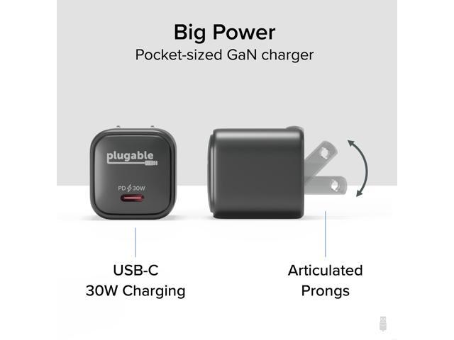 Plugable GaN USB-C Charger Block, 30W - Black - image 2