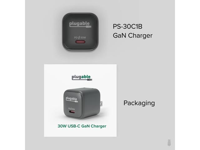 Plugable GaN USB-C Charger Block, 30W - Black - image 7
