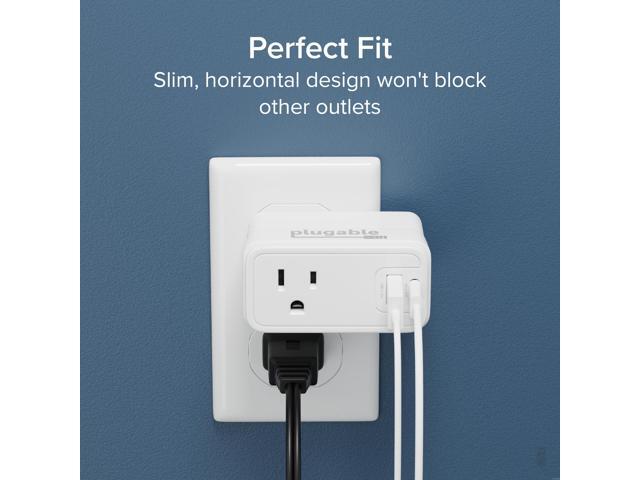 Plugable Wall Outlet Extender with 1x USB-C and 1x USB, 32W USB-C Charger Block - image 5