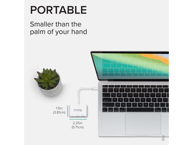 Plugable USB-C to HDMI Multiport Adapter, 3-in-1 USB-C Hub with 4K HDMI Output, USB 3.0 and USB-C Charging Port - image 6