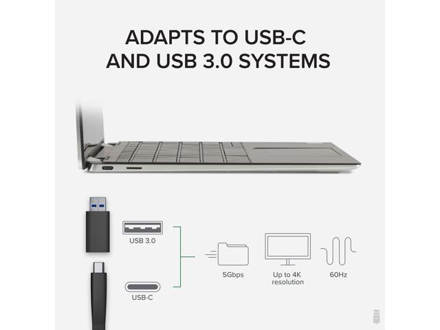 Plugable USB 3.0 and USB-C 4K DisplayPort and HDMI Dual Monitor Adapter - image 4