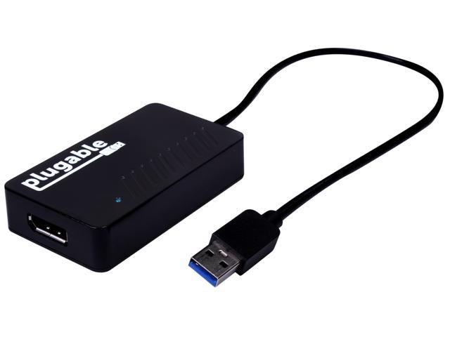 Plugable USB 3.0 to DisplayPort 4K UHD Video Graphics Adapter for Multiple Monitors up to 3840x2160 Supports Windows 11,10, 8.1, 7, and macOS
