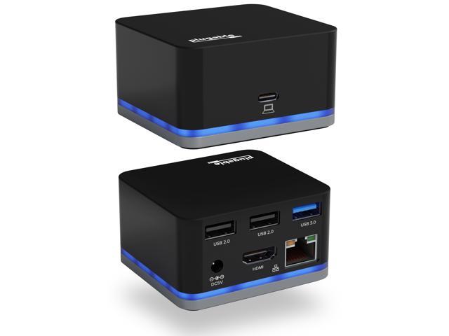 Plugable USB C Cube - Mini Docking Station, Compatible with Thunderbolt 3 Ports and Specific USB-C Systems (No Host Charging, Connect 1x HDMI up to.