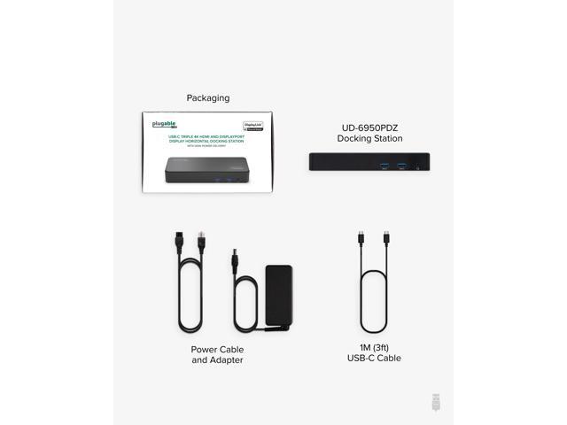 Plugable USB-C Docking Station, 4K Triple Monitors, 100W Laptop Charging - image 6