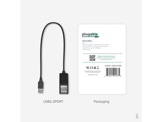 Plugable USB-A 2.0 2-Port Hub/Splitter - image 6