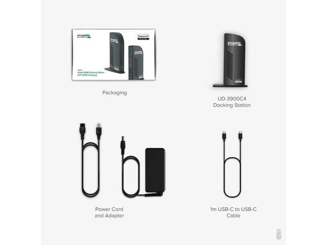 Plugable 14-in-1 USB-C Docking Station for 4 Monitor Setup with 96W Laptop Charging - image 7
