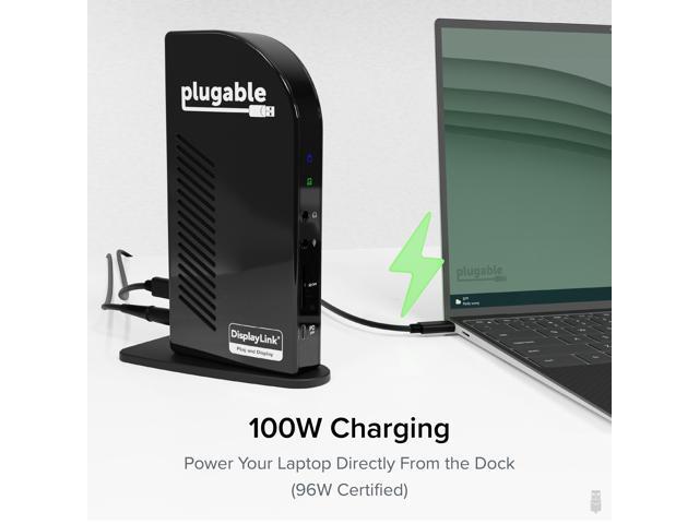 Plugable 14-in-1 USB-C Docking Station for 4 Monitor Setup with 96W Laptop Charging - image 5