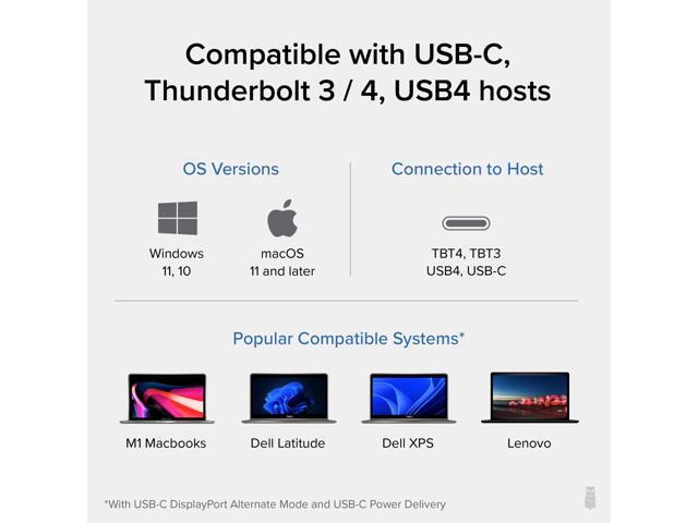 Plugable USB-C Triple 4K Monitor Docking Station with 100W Laptop Charging - image 5