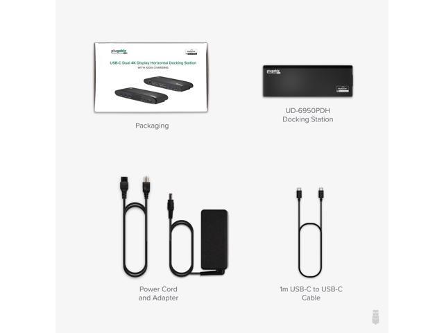 Plugable USB-C Laptop Docking Station, Dual Monitor 4K 60Hz , 2x HDMI or 2x DisplayPort - image 6