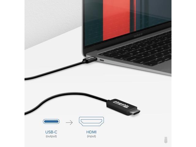 Plugable USB-C to HDMI Cable, 6ft/1.8m, HDMI 2.0, USB4 / Thunderbolt Adapter for 4K Monitor up to 4K 60Hz - image 6