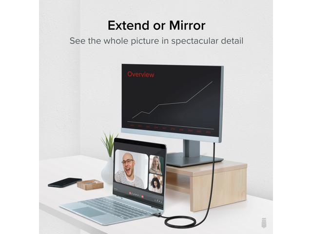 Plugable USB-C to HDMI Cable, 6ft/1.8m, HDMI 2.0, USB4 / Thunderbolt Adapter for 4K Monitor up to 4K 60Hz - image 3