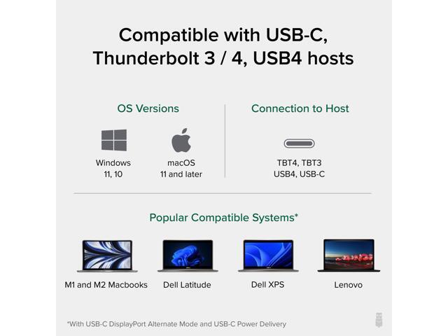 Plugable USB-C Triple Monitor Docking Station with 100W Laptop Charging - image 5